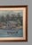 Rustic Vintage Rustic Riverside Landscape Framed Pastel Watercolor Painting With Boat For Sale - Image 3 of 6
