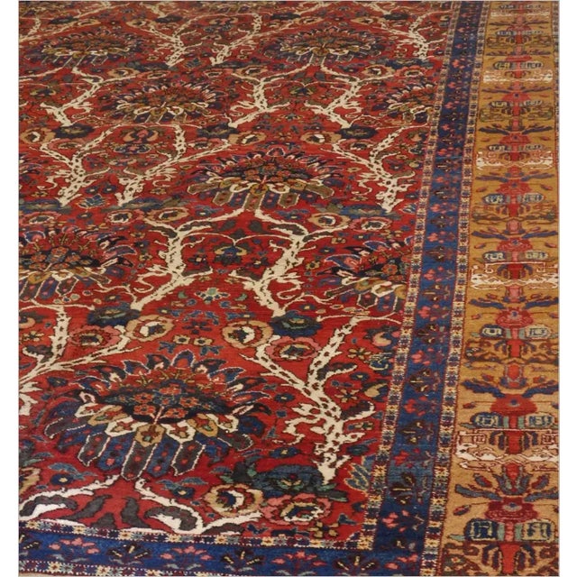 Vintage Persian Vintage rug. Rich in tone. Wool pile on cotton condition. 10'6"x 13'2"