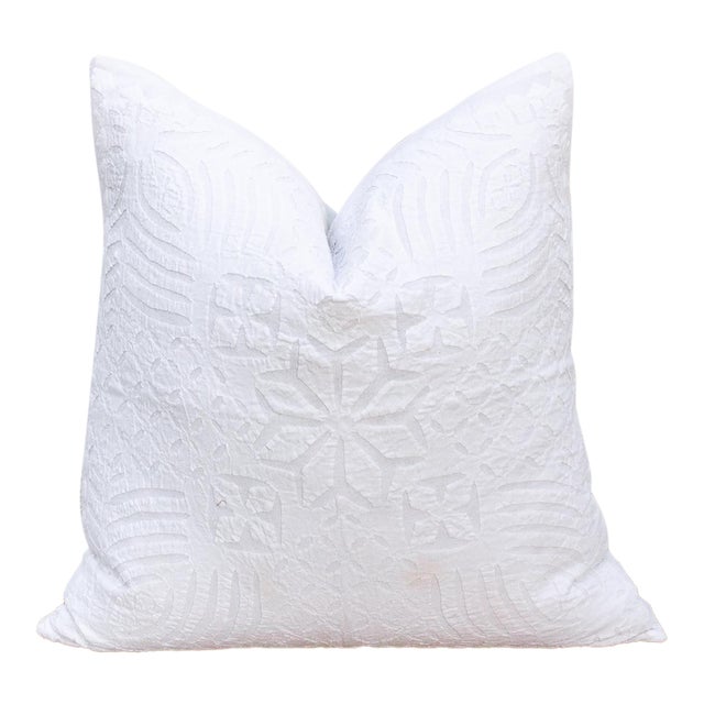 Creama Orchid Appliqué Pillow Cover For Sale