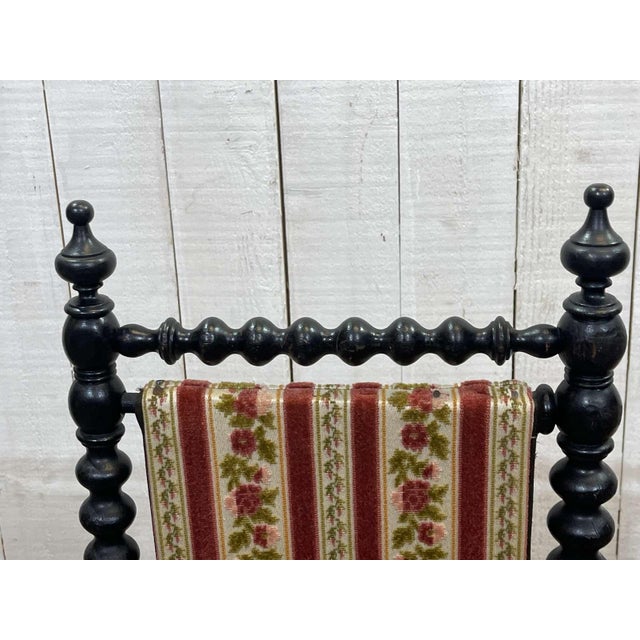 Napoleon III Chairs in Turned and Blackened Wood, Late 19th Century, Set of 2 For Sale - Image 3 of 8