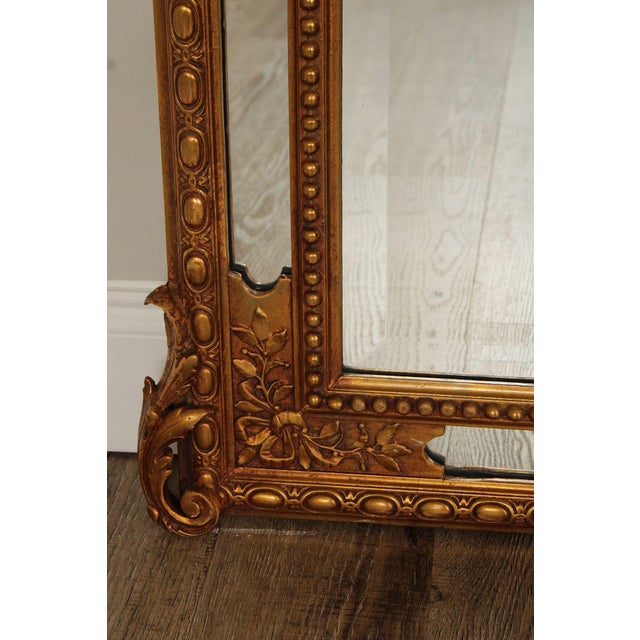 Mid 20th Century Large Ornately Gilt Carved Wall Mirror For Sale - Image 13 of 18