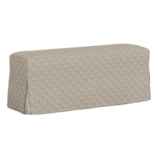 Slipcover for Stoffer Home x Cloth & Company for Lindy Dining Bench in Francie Floral Tan For Sale