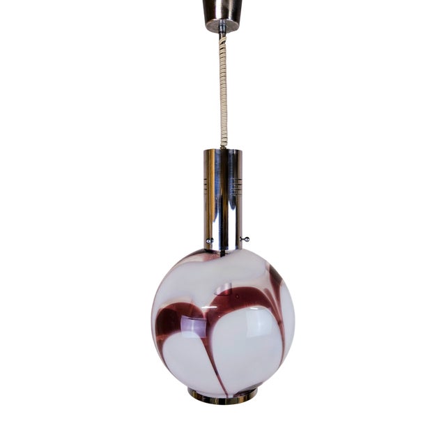 Vintage Glass Hanging Light by Carlo Moretti, 1970s For Sale