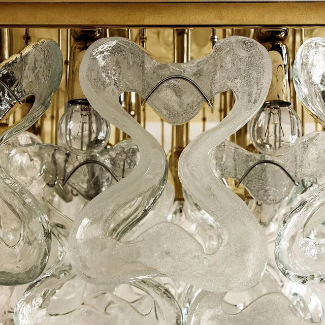 Massive Catena Murano Glass Flush Mount Chandelier by J.T. Kalmar, 1970s For Sale - Image 18 of 18