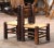 Brown Pair Early 20th Century French Walnut Rush Chairs Attributed to Dudouyt For Sale - Image 8 of 10
