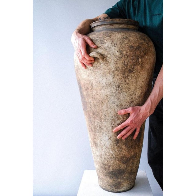 Contemporary Dolium Vase in Stoneware by Robin Kerr For Sale - Image 3 of 7