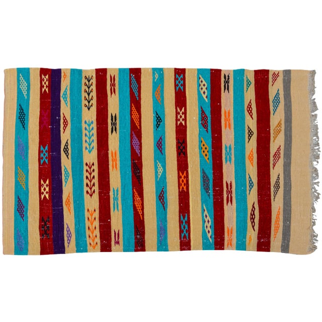 Late 20th Century Moroccan Rug- 2'10'' X 4'10'' For Sale