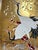 Chinoiserie Hand Painted Gold Leaf Wallpaper With Birds & Floral Chinoiserie Design, Luxury Oriental Wallcovering, Custom Made Decorative Wall Mural For Sale - Image 3 of 13