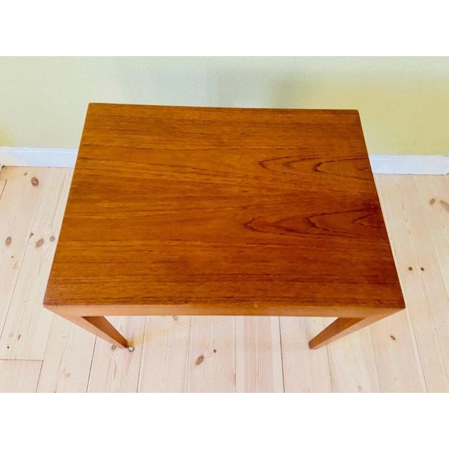 Vintage Danish Teak Sewing Table by Severin Hansen Jr. for Haslev Møbelfabrik, 1960s For Sale - Image 15 of 18