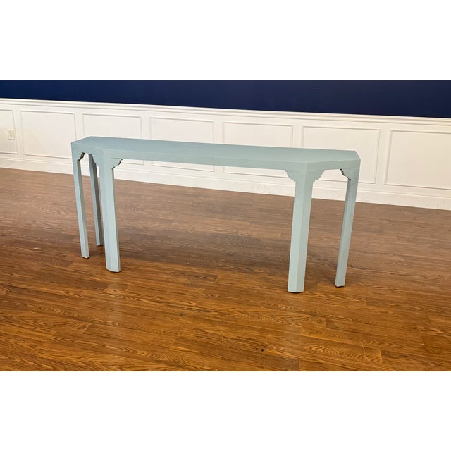 Contemporary Light Blue Console Table by Highland House For Sale In Atlanta - Image 6 of 13