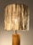 Cream Mid-Century-Modern Brutalist Rustic Sculptural Wood Table Lamp, France, 1970s For Sale - Image 8 of 12