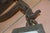 Brown 1910s Arts & Crafts Brown Cast Iron / Metal & Slag Glass Hanging Swag Light W/Plug Gothic For Sale - Image 8 of 18