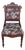 Antique Victorian Eastlake Walnut Burl Carved Parlor Chair Tapestry Fabric For Sale