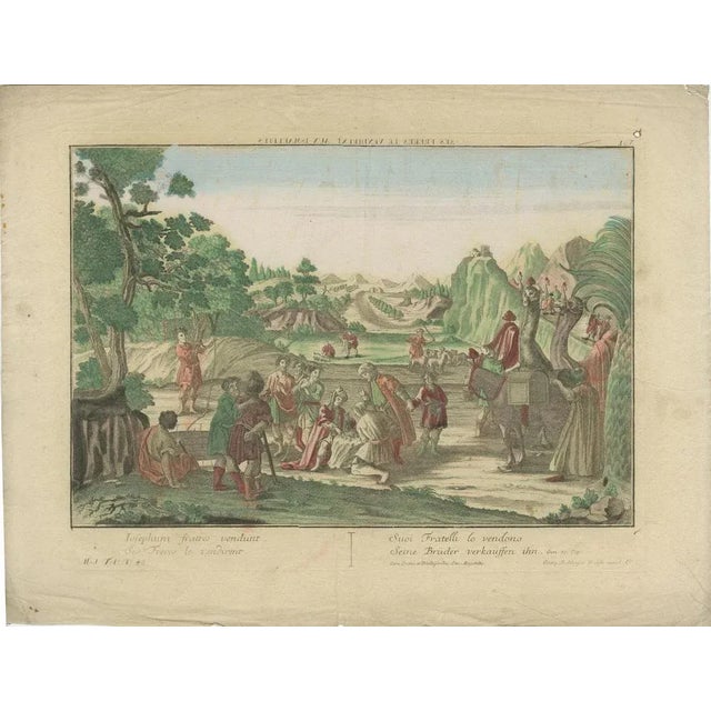 Probst, Story of Joseph in Egypt, Hand-Colored Prints, 1770s, Set of 6 For Sale - Image 6 of 10