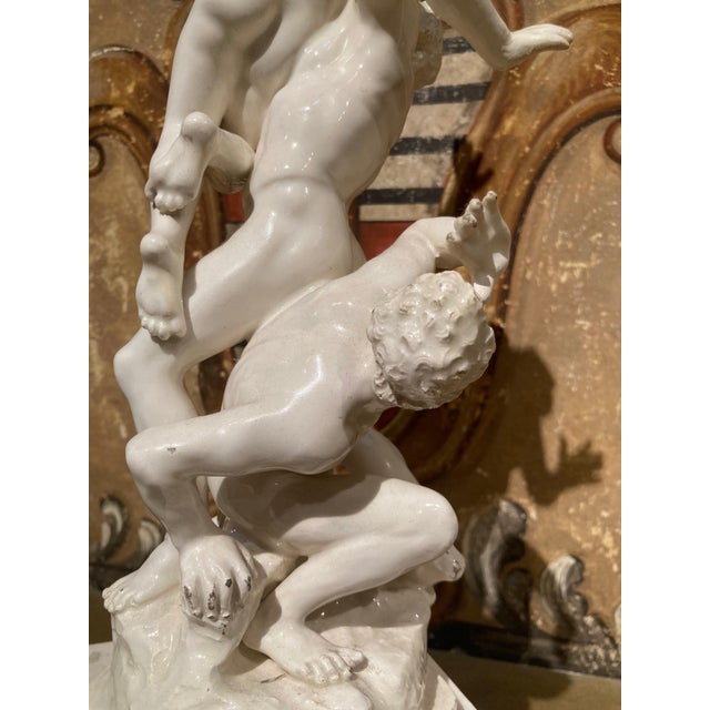 19th Century Italian Renaissance White Glazed Porcelain Figurine Group For Sale - Image 13 of 16