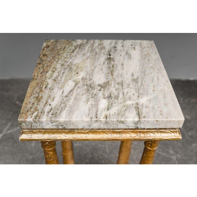 Antique-Style Flower Pedestal with Marble For Sale - Image 17 of 18