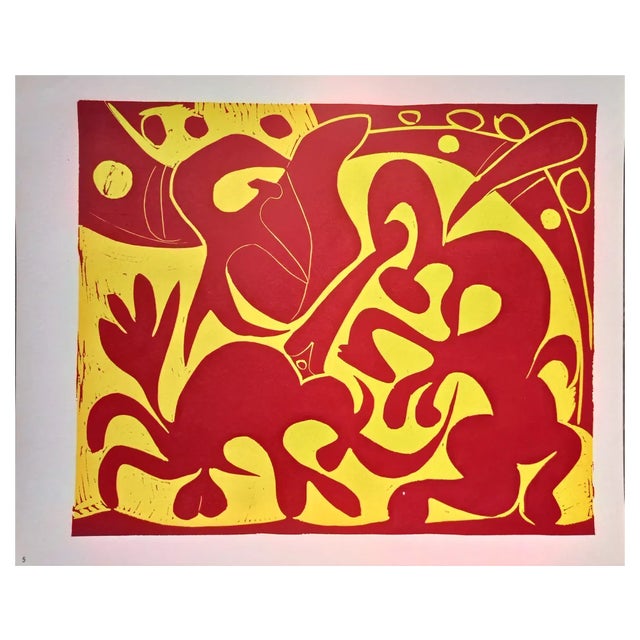 Pablo Picasso, Corrida Scene, Original Linocut, 1962 For Sale