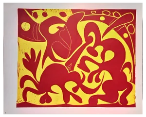 Pablo Picasso, Corrida Scene, Original Linocut, 1962