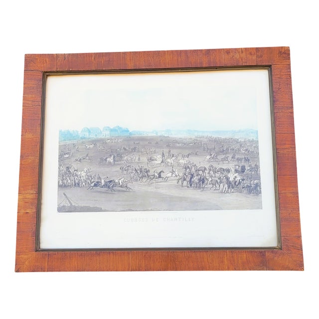 Unknown, Horse Races at Chantilly, 19th Century, Lithograph For Sale