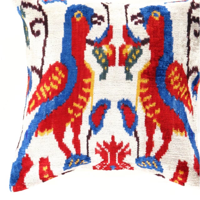 Contemporary Contemporary Velvet Ikat Bohemian Throw Pillow For Sale - Image 3 of 8