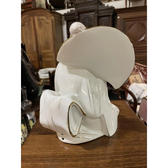 Limoges Porcelain Chinese Woman with Fan, 1930s For Sale - Image 10 of 11