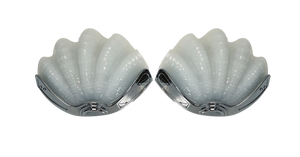 Art Deco Shell Wall Lights, 1920s, Set of 2