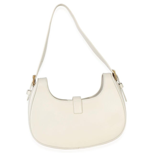 Yves Saint Laurent Cream Smooth Calfskin Le Fermoir Hobo For Sale - Image 4 of 8
