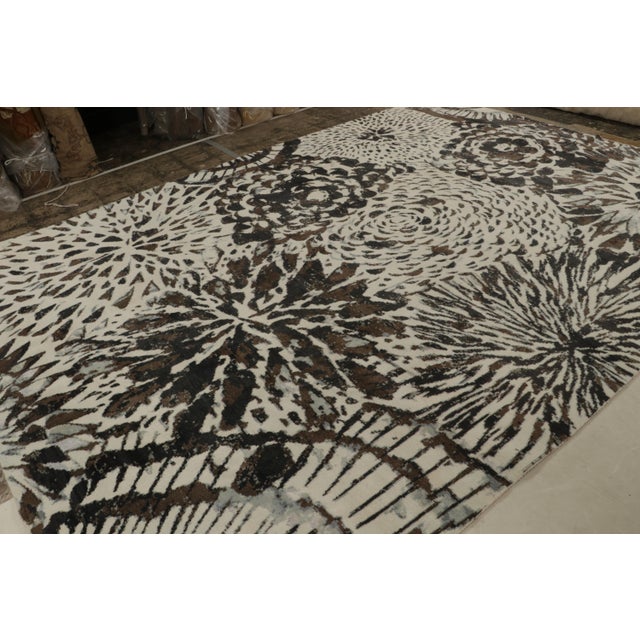 Art Deco Rug & Kilim’s Modern Art Deco Style Rug in White and Black Abstract Pattern $9,800 For Sale - Image 3 of 8