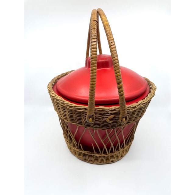 1960s Vintage Wicker Ice Basket/ Bucket Chairish