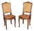 Pair Mid 20th C Louis XV Style Cane Back Side Chairs For Sale