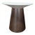 West Elm Glass Top Wood Pedestal End Table For Sale
