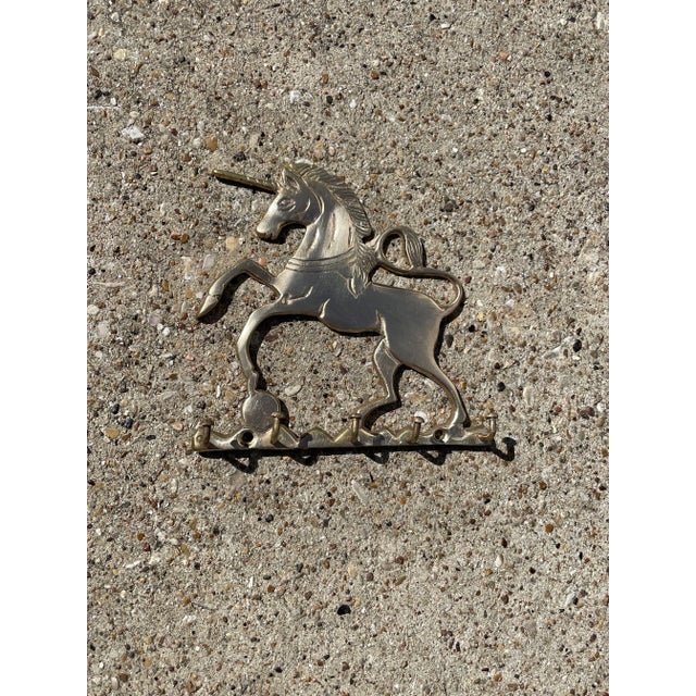 Whimsical Brass Unicorn Key Ring Holder. Missing original manufacturer sticker. Has been polished.