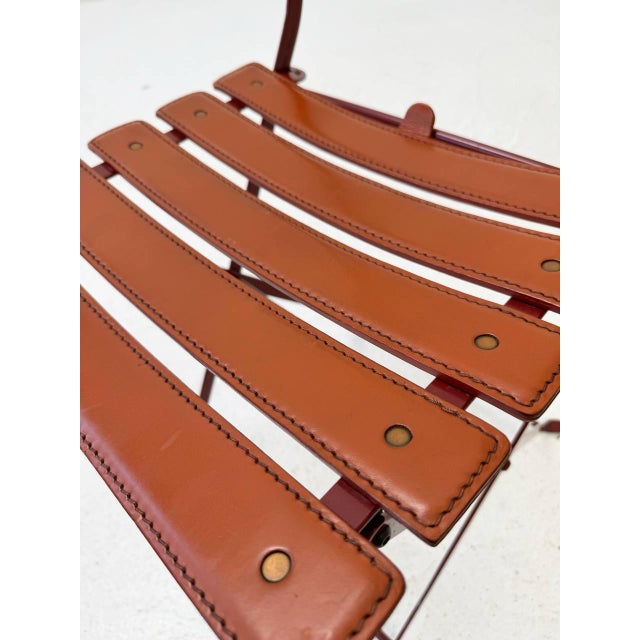 Brown Celestina Folding Chairs from Zanotta, 1980s, Set of 4 For Sale - Image 8 of 11