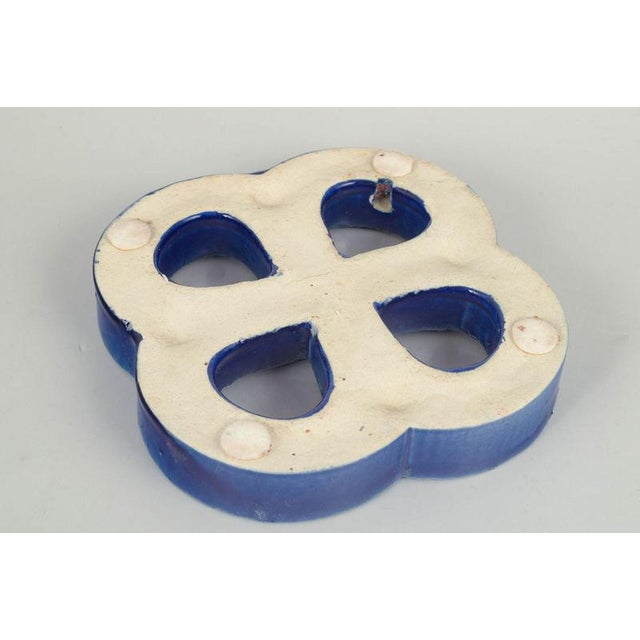 Deep Blue Glazed Stoneware Wall Relief from Gustavsberg, 1960s For Sale - Image 4 of 5