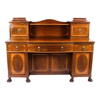 Edwardian Sheraton Revival Mahogany Sideboard, 19th Century For Sale