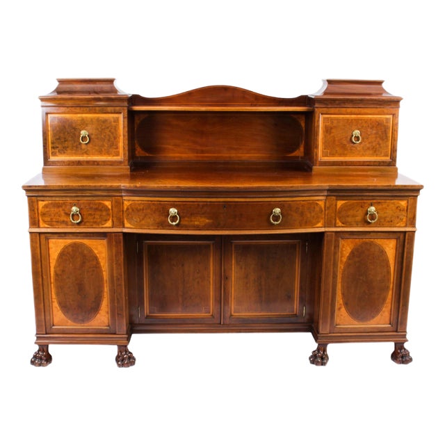 Edwardian Sheraton Revival Mahogany Sideboard, 19th Century For Sale