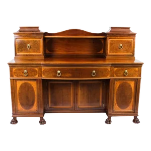 Edwardian Sheraton Revival Mahogany Sideboard, 19th Century