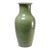Huge Antique 19th Century Qing Dynasty Chinese Relief Green Celadon Pottery Vase For Sale