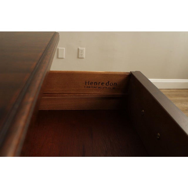 Brown Henredon Chippendale Style Cherry Long Dresser For Sale - Image 8 of 12