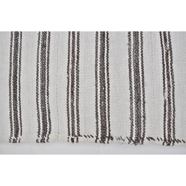1950s 1950s Stripe Handwoven Oushak Floor Kilim For Sale - Image 5 of 10