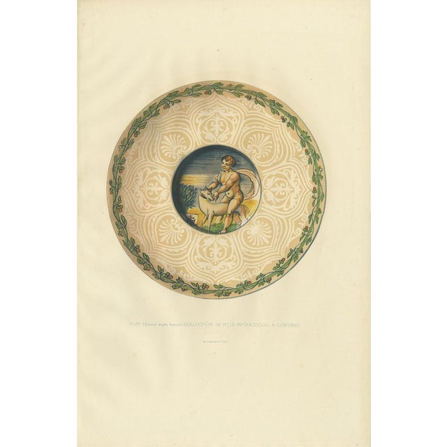 Mid 19th Century Delange, Illustration of a Plate of Mr. d'Azeglio in London, 1869, Print For Sale - Image 5 of 5