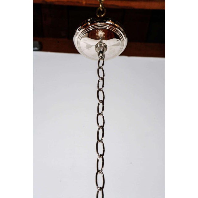 Newly rewired Murano pendant; one porcelain socket can take a 150 watt bulb. Chrome canopy and chain are new.