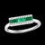 Princess Cut Emerald & Diamond Staking Band/Ring 14 Kt Yellow Gold/ White Gold For Sale In New York - Image 6 of 8