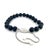 Silver 1990s David Yurman Estate Onyx Polished Beads Bracelet 6.6 - 8.5" Silver 8 mm For Sale - Image 8 of 10