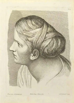 Nicholas Cochin after Domenichino, Portrait, Etching, 1755