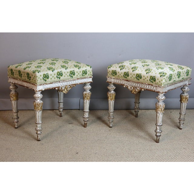 Louis XVI Stools, Set of 2 For Sale - Image 9 of 9