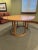Mid-Century Modern Vintage McGuire Blonde Round Dining or Game Table With Two Leaves For Sale - Image 3 of 12