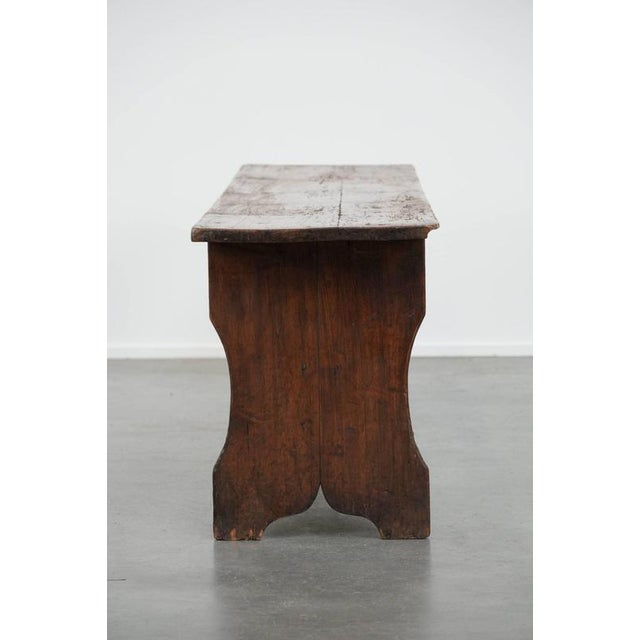 Antique English Hallway or Dining Bench in Pinewood For Sale - Image 5 of 17