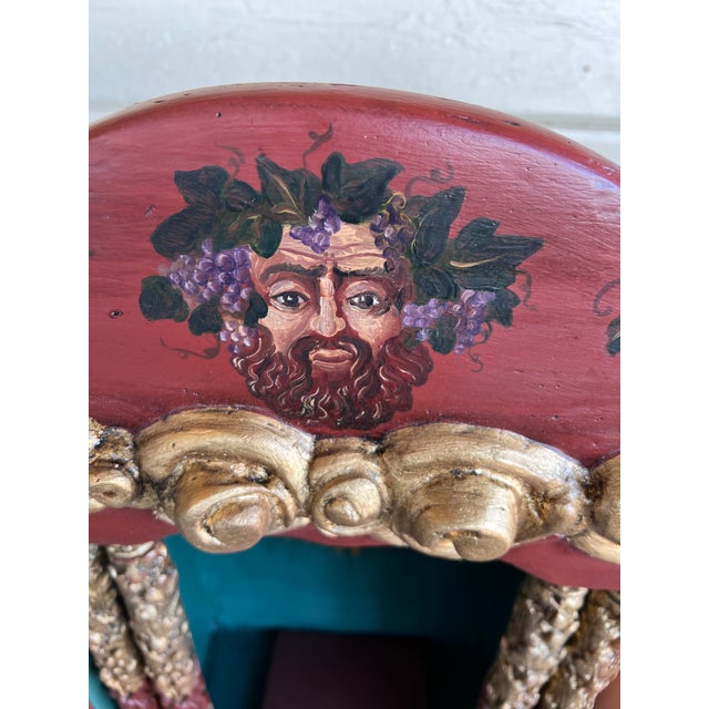 19th Century Italian Carved Polychrome Giltwood & Painted Tabernacle Box or Home Altar For Sale In Palm Springs - Image 6 of 13