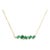 Modern 1.32ct Emerald Bar Pendant Necklace With Diamonds in 14k Yellow Gold For Sale - Image 3 of 15
